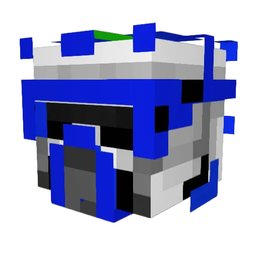 2MuchSama Minecraft avatar head, 3D render