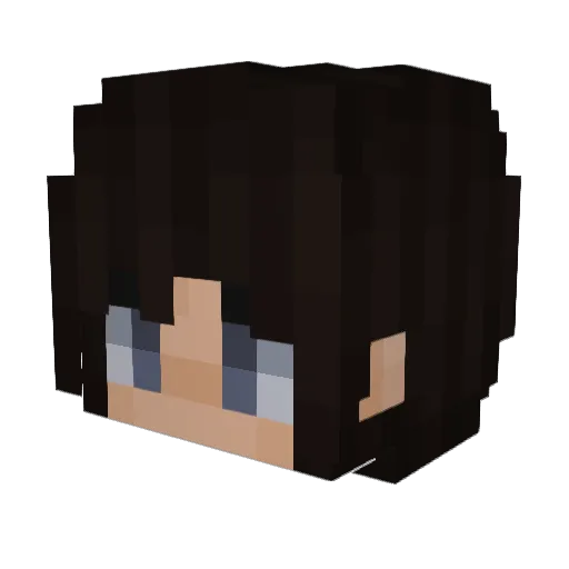 2MuchSpaghetti Minecraft avatar head, 3D render