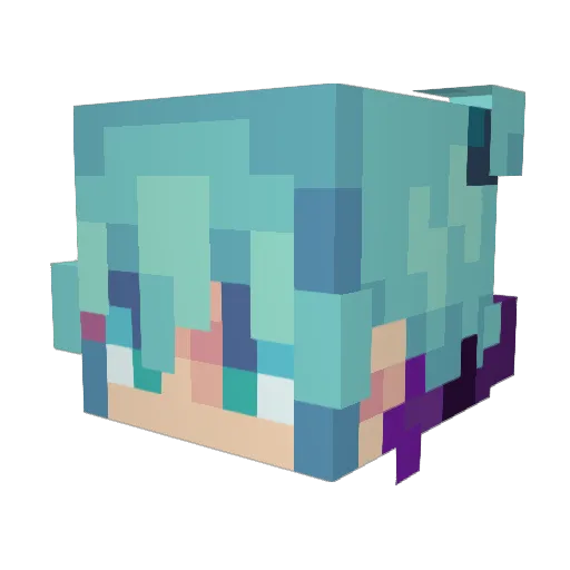 2NDRE Minecraft avatar head, 3D render
