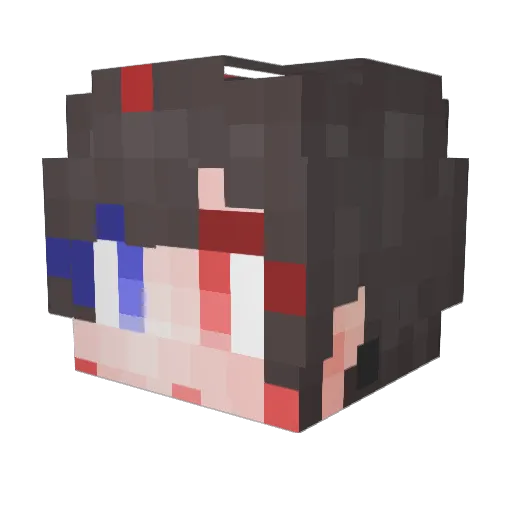 2NEON_ Minecraft avatar head, 3D render