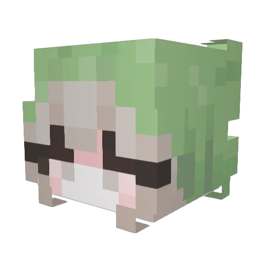2Naon Minecraft avatar head, 3D render