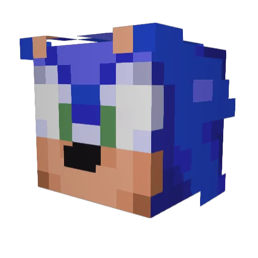 2Nuttie Minecraft avatar head, 3D render