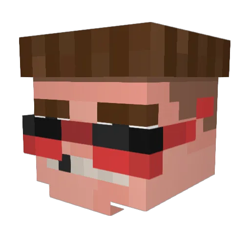 2O4O Minecraft avatar head, 3D render