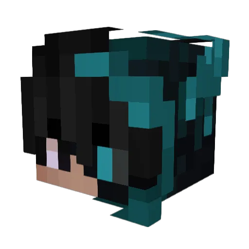 2O76 Minecraft avatar head, 3D render