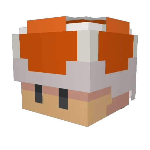2Ola Minecraft avatar head, 3D render