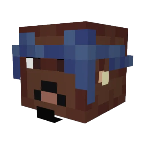 2Paaaac Minecraft avatar head, 3D render