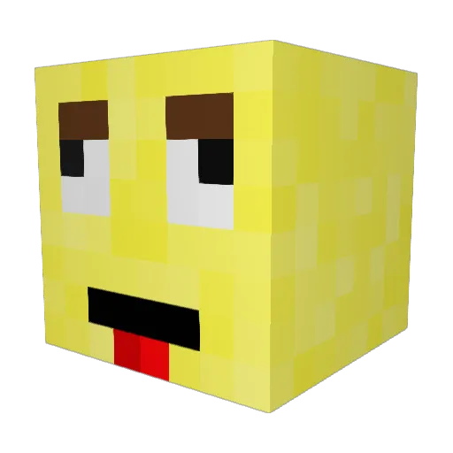 2Pechenka8 Minecraft avatar head, 3D render