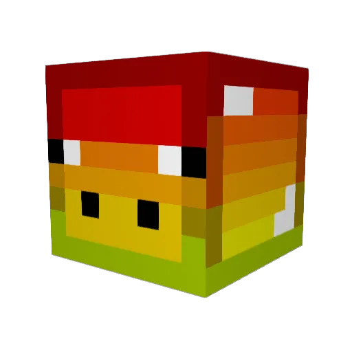 2Plus2EqualsFish Minecraft avatar head, 3D render