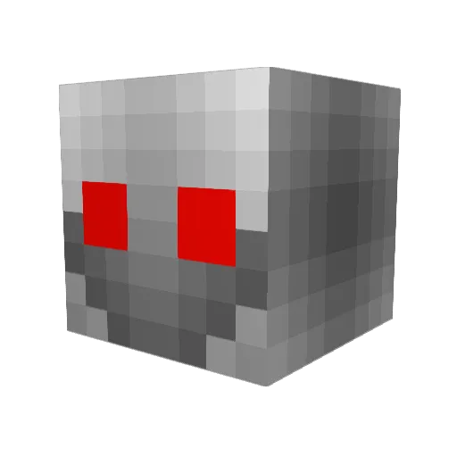 2SET Minecraft avatar head, 3D render
