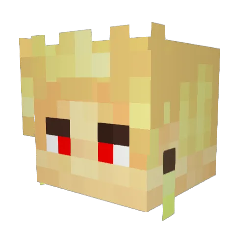 2Silver1 Minecraft avatar head, 3D render