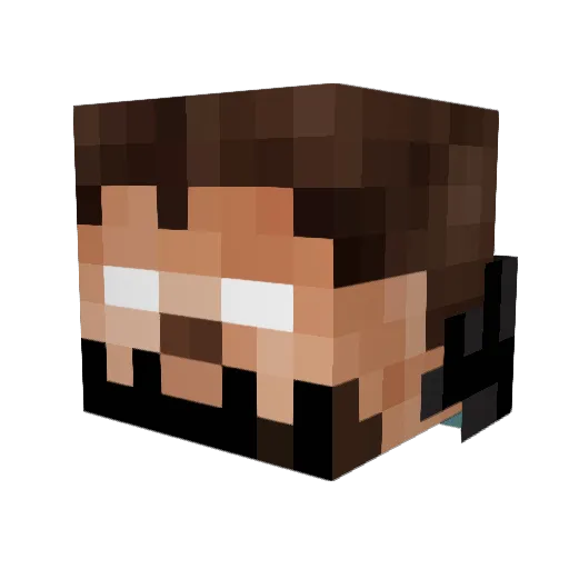2Stubborn2Die Minecraft avatar head, 3D render
