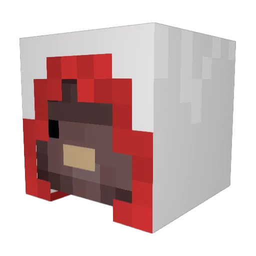 2TC Minecraft avatar head, 3D render