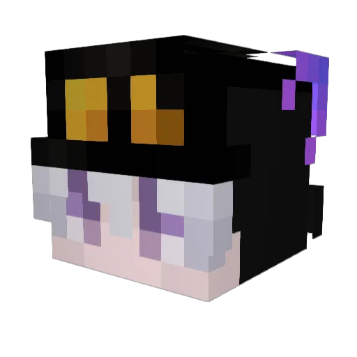 2_Crazy_2 Minecraft avatar head, 3D render