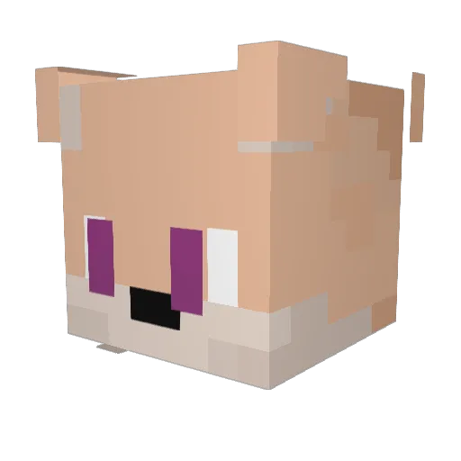 2_Just_Fox_2 Minecraft avatar head, 3D render