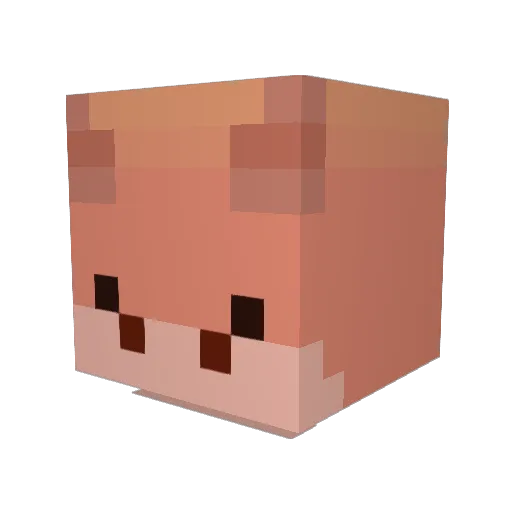 2_Melon_2 Minecraft avatar head, 3D render