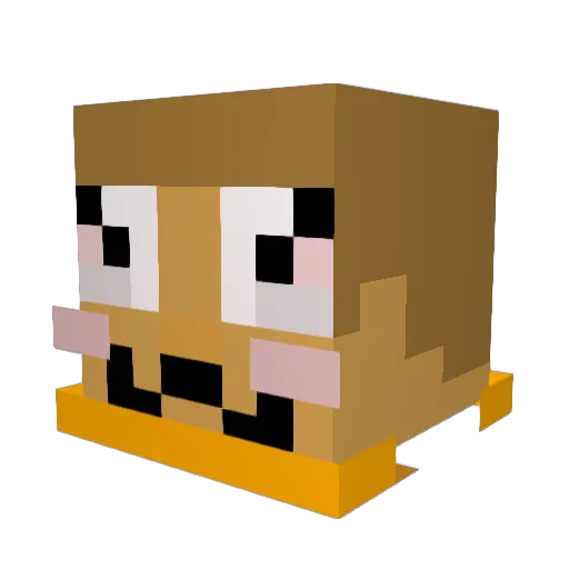 2__SKY Minecraft avatar head, 3D render