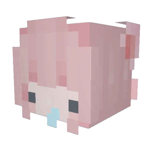 2_shu Minecraft avatar head, 3D render