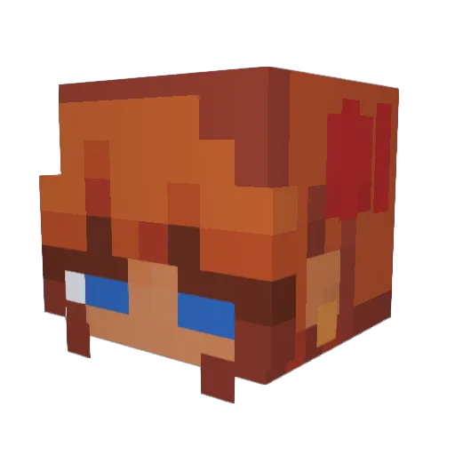 2_smallwings Minecraft avatar head, 3D render
