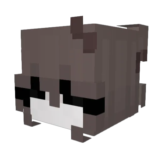 2ada Minecraft avatar head, 3D render