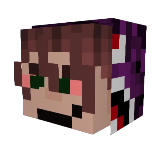 2alivegramu Minecraft avatar head, 3D render
