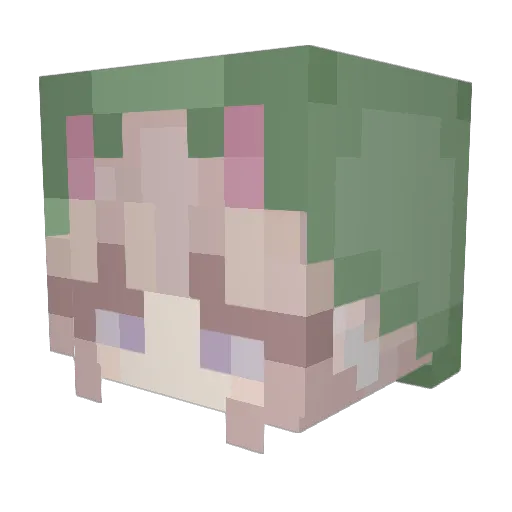 2ana22 Minecraft avatar head, 3D render