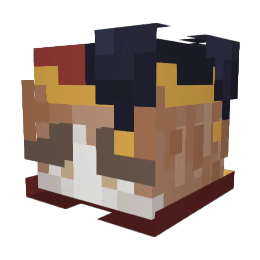 2apollo Minecraft avatar head, 3D render