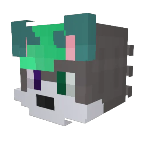 2b2t_managment Minecraft avatar head, 3D render
