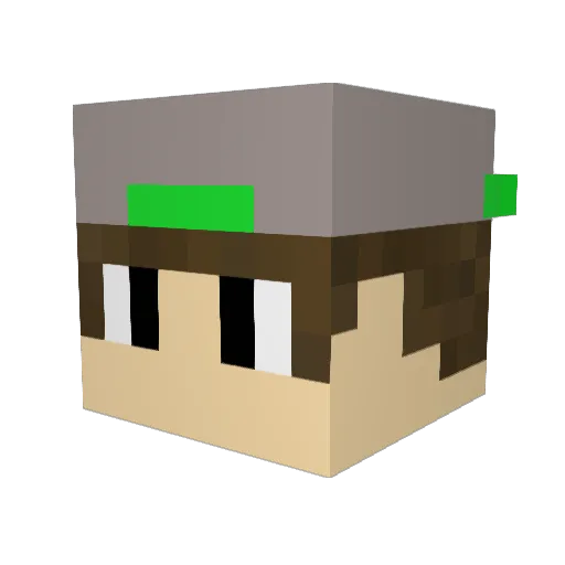 2b2tpedo Minecraft avatar head, 3D render