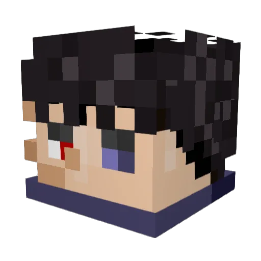 2b7o80H8 Minecraft avatar head, 3D render
