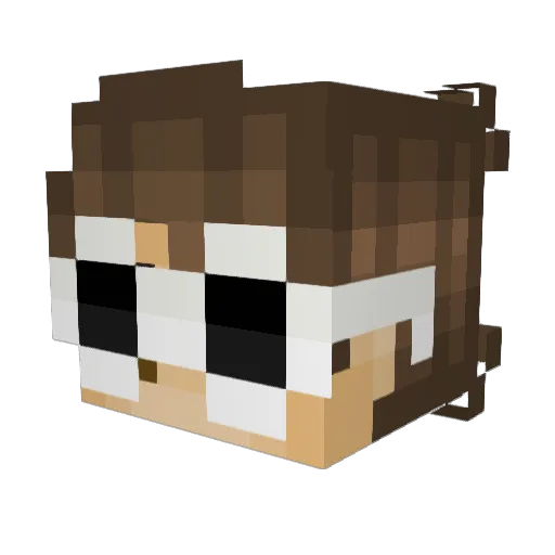 2b_NierAutomata Minecraft avatar head, 3D render