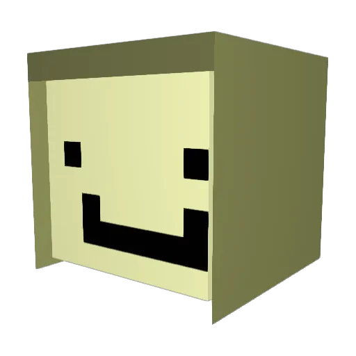 2bap Minecraft avatar head, 3D render