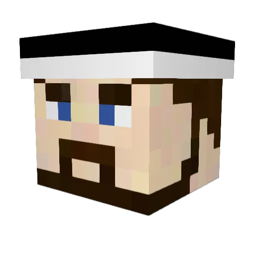 2berto Minecraft avatar head, 3D render