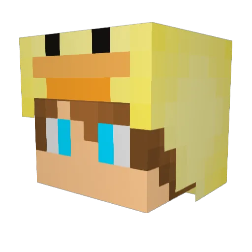 2boxx Minecraft avatar head, 3D render