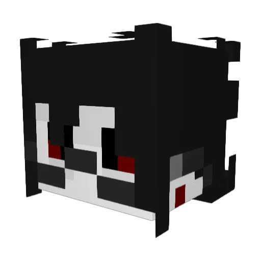 2bwickedry Minecraft avatar head, 3D render
