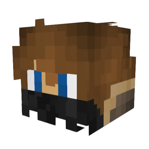 2deadcrows Minecraft avatar head, 3D render
