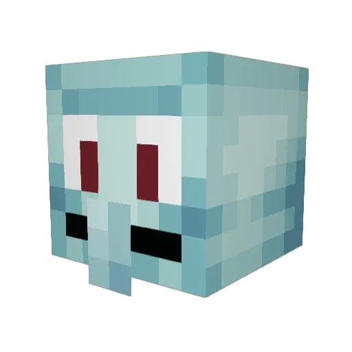 2duo Minecraft avatar head, 3D render
