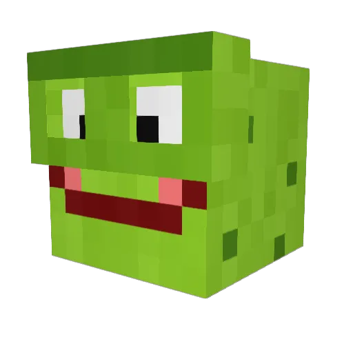 2dux Minecraft avatar head, 3D render