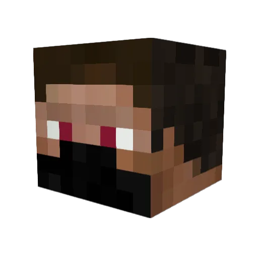 2eFoLt Minecraft avatar head, 3D render