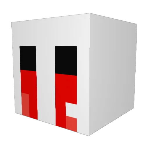 2eiv Minecraft avatar head, 3D render