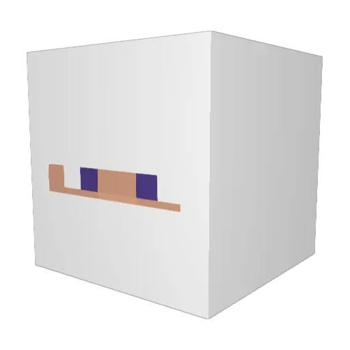2elg2 Minecraft avatar head, 3D render
