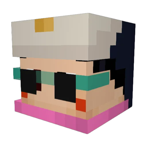 2em2em Minecraft avatar head, 3D render