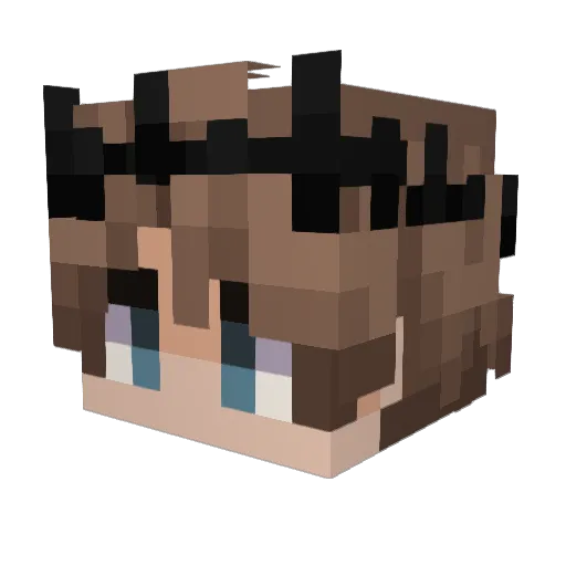 2ephon Minecraft avatar head, 3D render