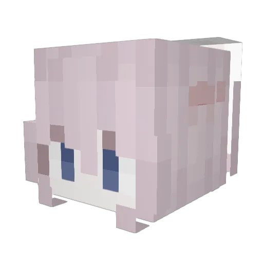 2evika Minecraft avatar head, 3D render
