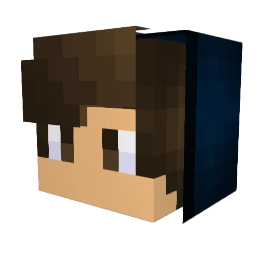 2faNNN Minecraft avatar head, 3D render
