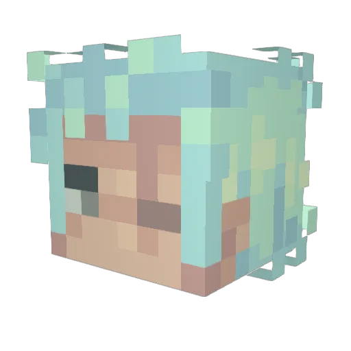 2gomas Minecraft avatar head, 3D render