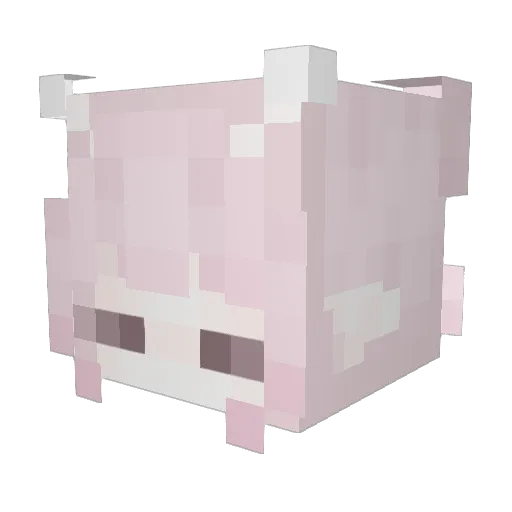 2hqt Minecraft avatar head, 3D render