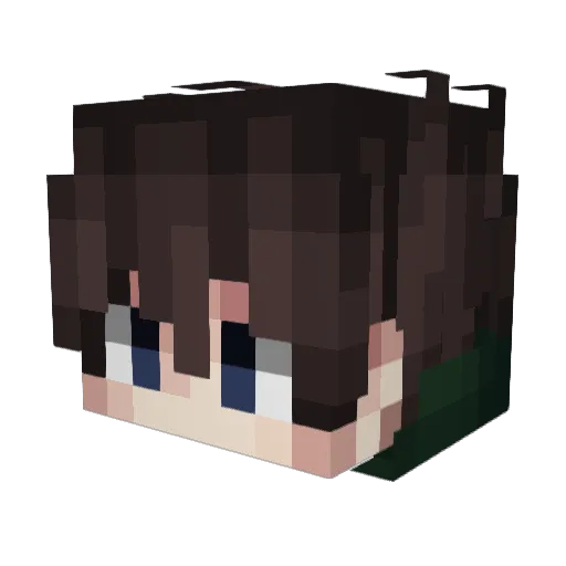 2hui Minecraft avatar head, 3D render