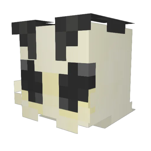 2hyte2eer Minecraft avatar head, 3D render