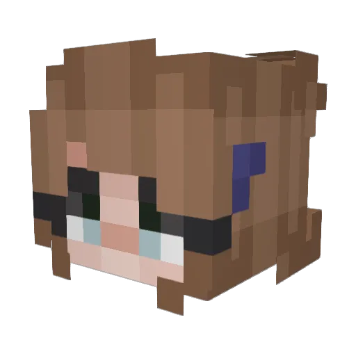 2id Minecraft avatar head, 3D render