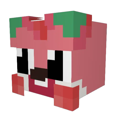 2jimin_ Minecraft avatar head, 3D render